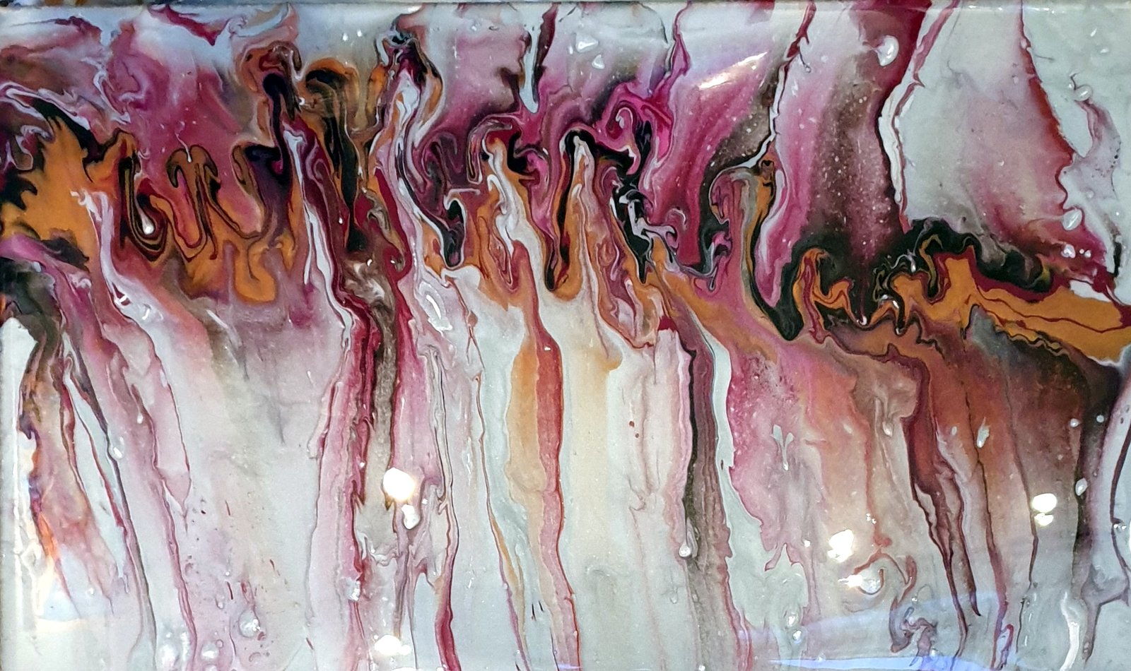 Casscade silver and pink