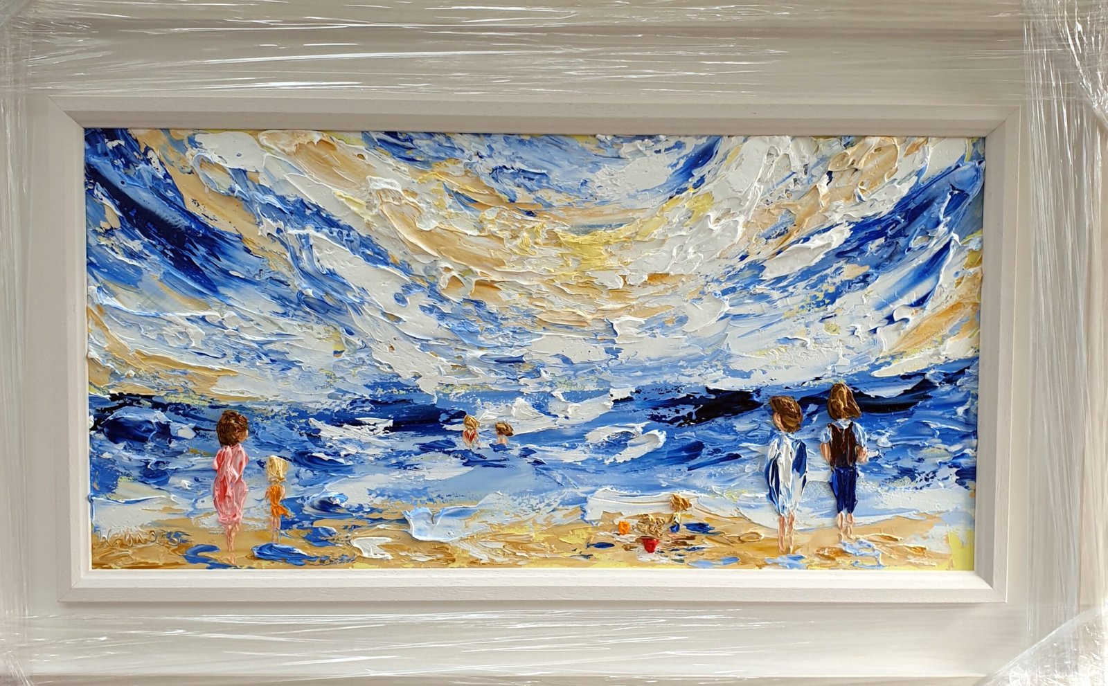 Escape to the Beach  @ GRA original oil palette knife