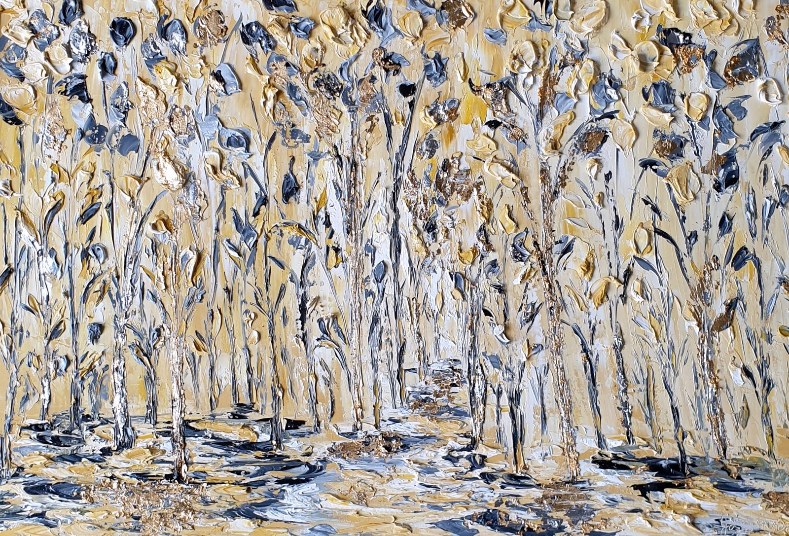 Leave a little Sparkle - hand finished with gold and silver leaf