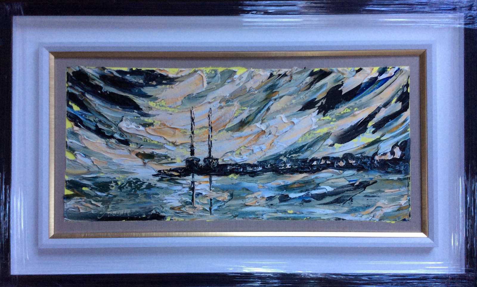 New Day Poolbeg on linen - original