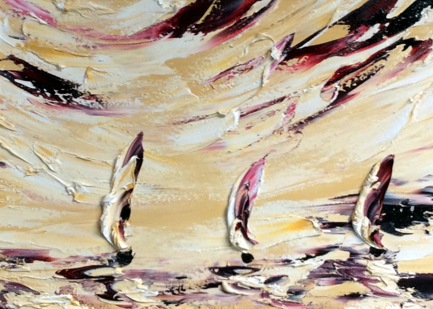 Rich Burgandy Sea @number 10 Original