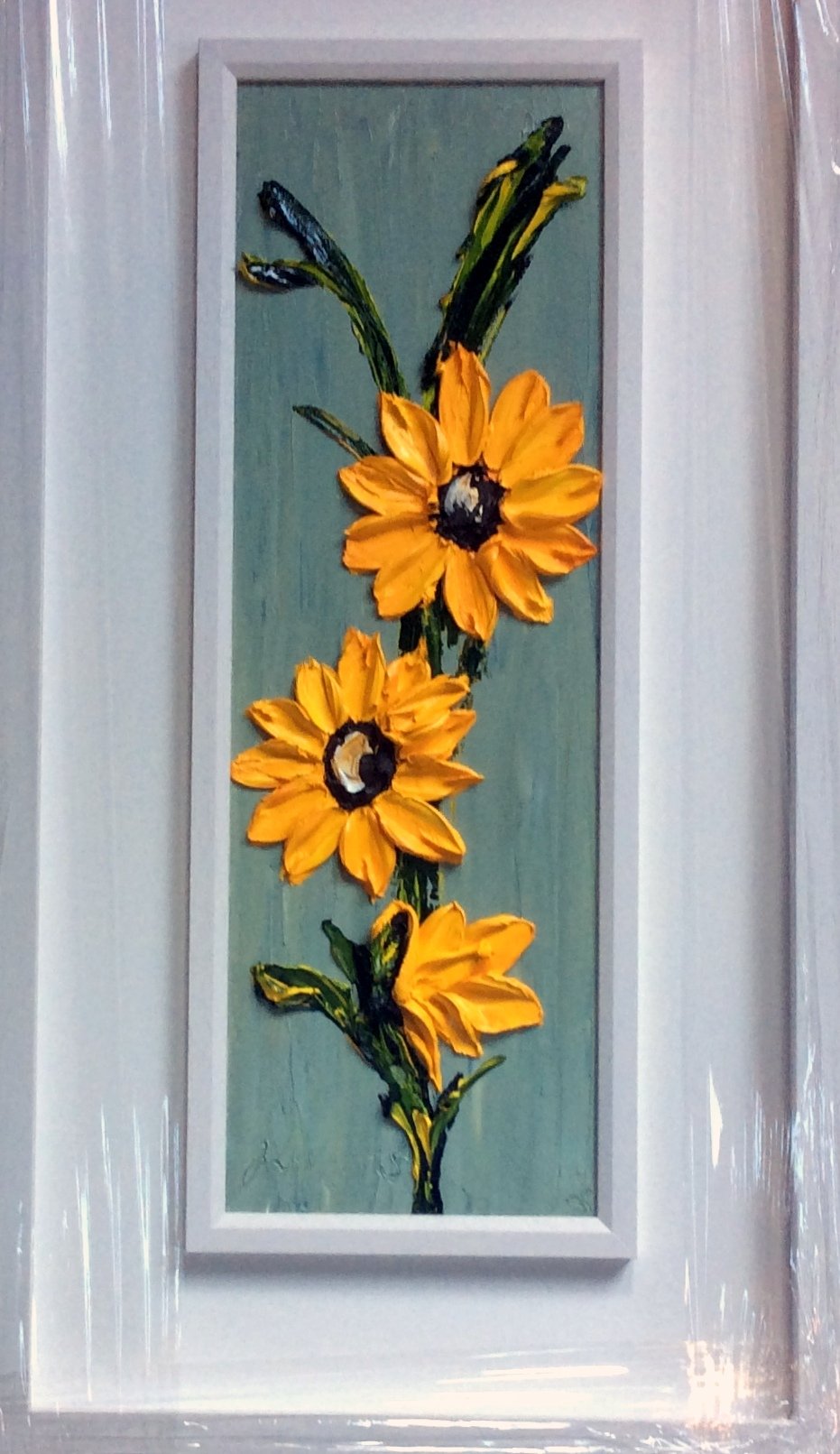 Sunflowers Lift the Heart - 0riginal oil palette knife