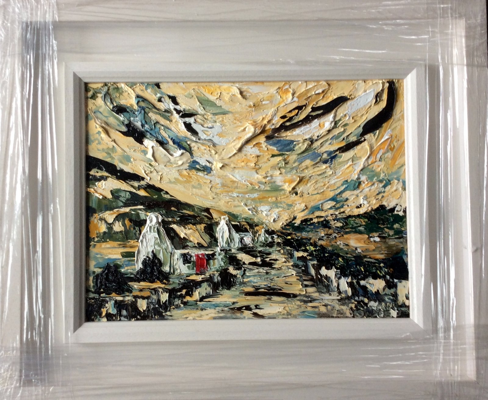 Irish Cottage - original oil palette knife