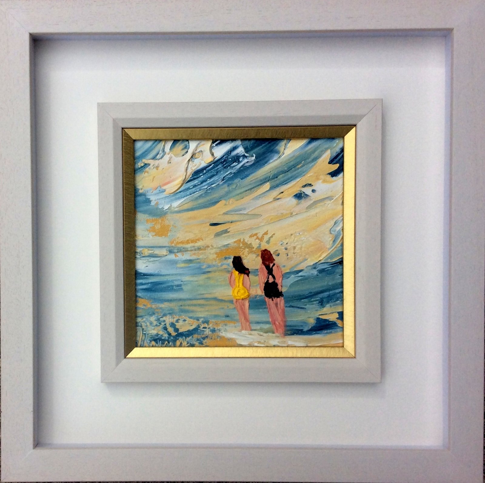Sea Swimmer - Pals - original oil palette knife