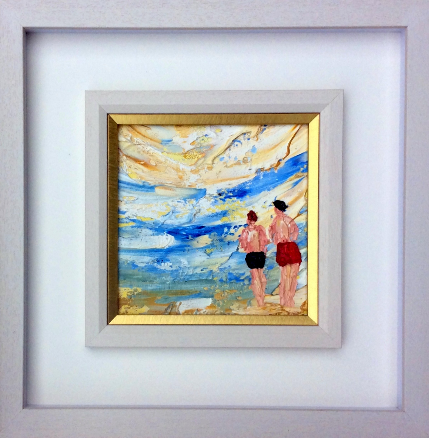 Sea Swimmer - The Lads - original oil palette knife