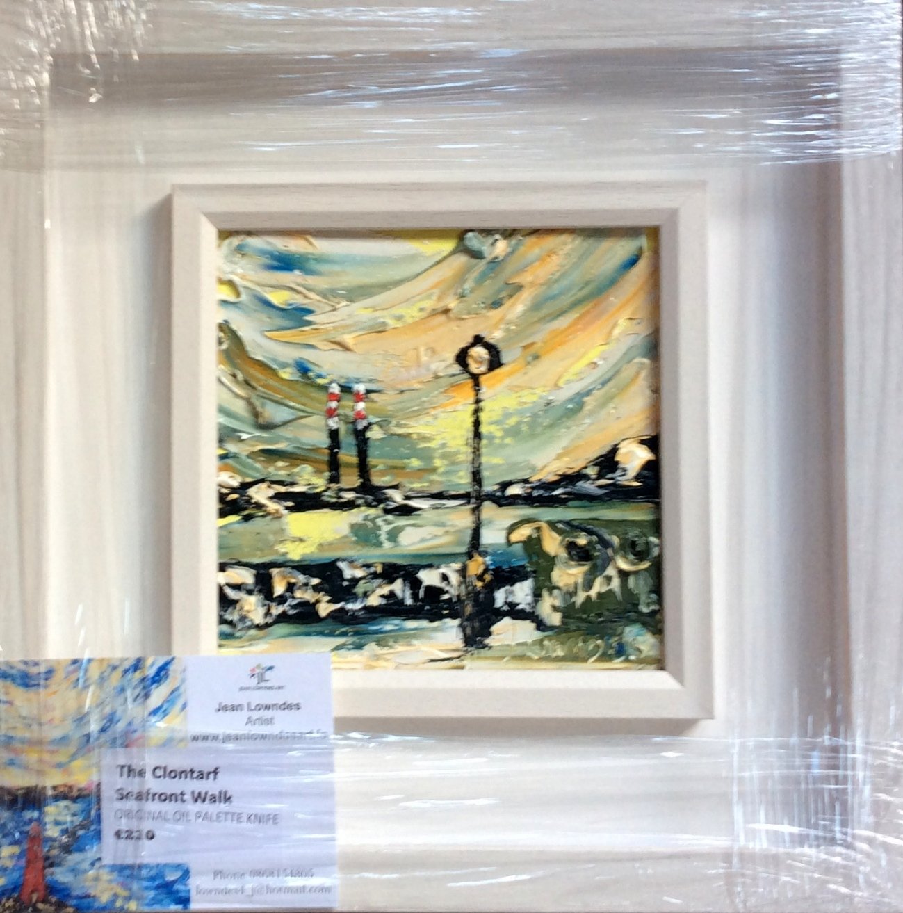 The Clontarf Seafront Walk - original oil palette knife