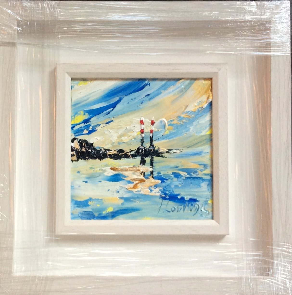 The Sky is always Blue - Poolbeg - original oil palette knife