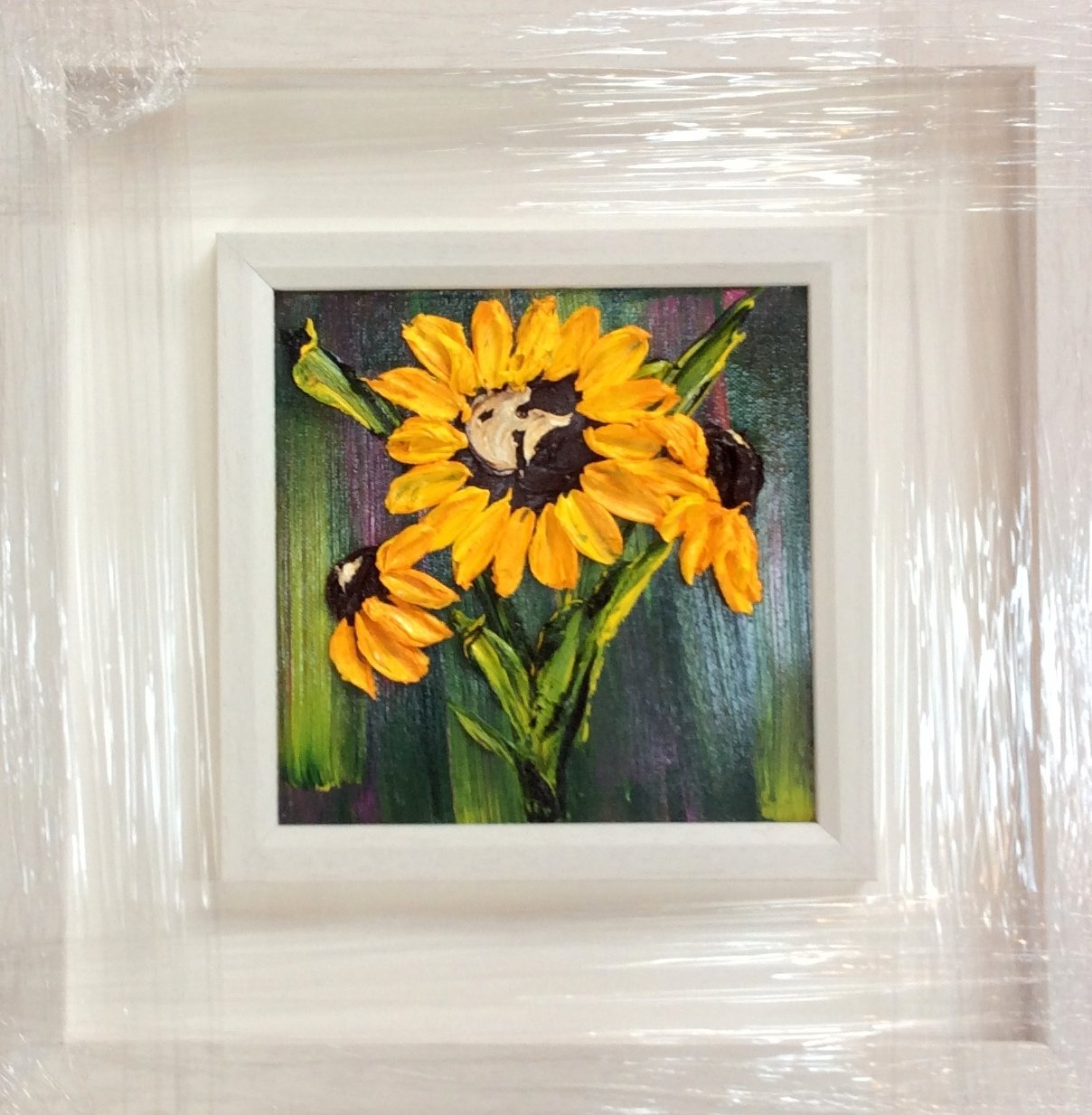 Sunflowers a Celebration - original oil palette knife