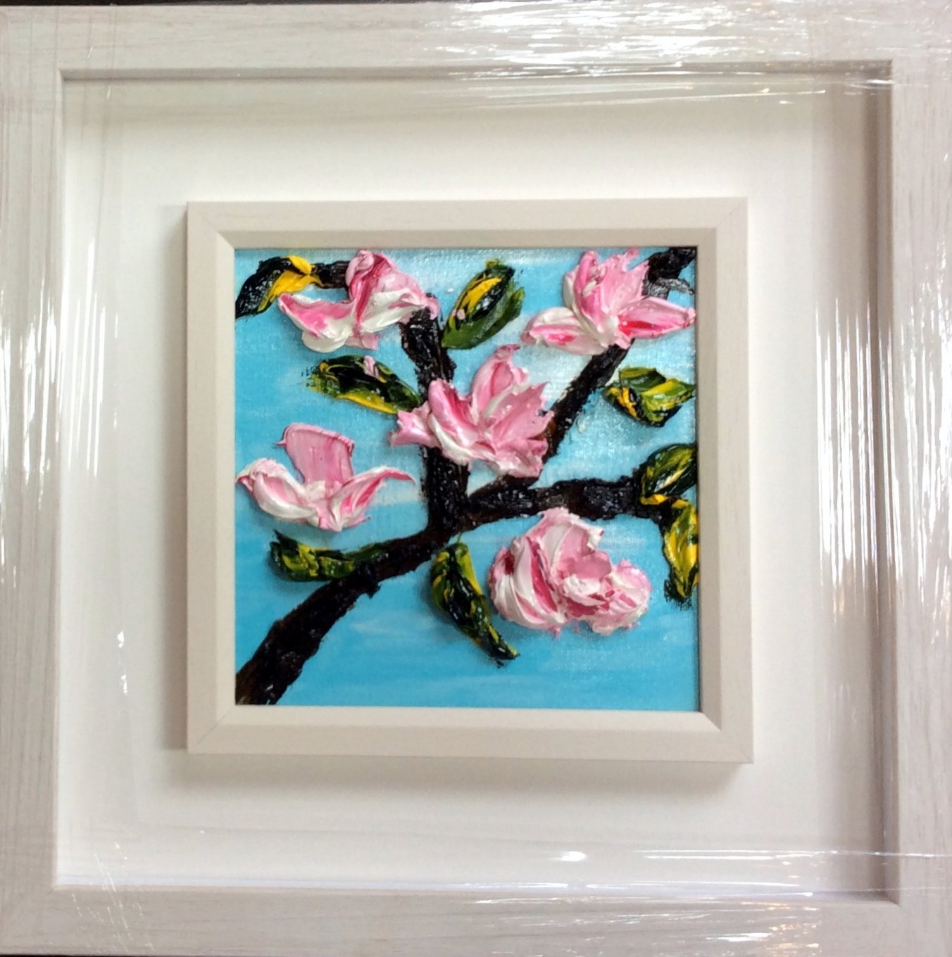 Pink  - original oil palette knife