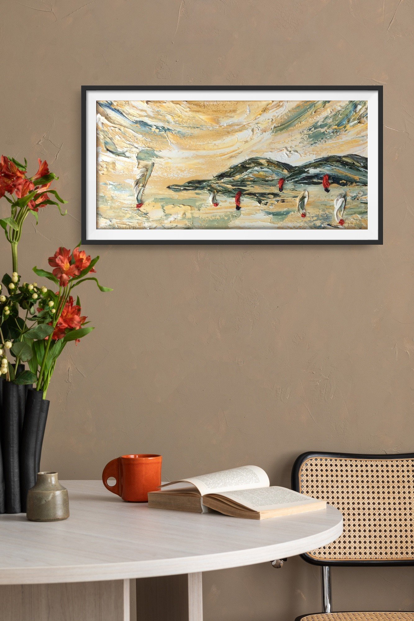 The Only Impossible Journey is the one you don't take   - original oil palette knife