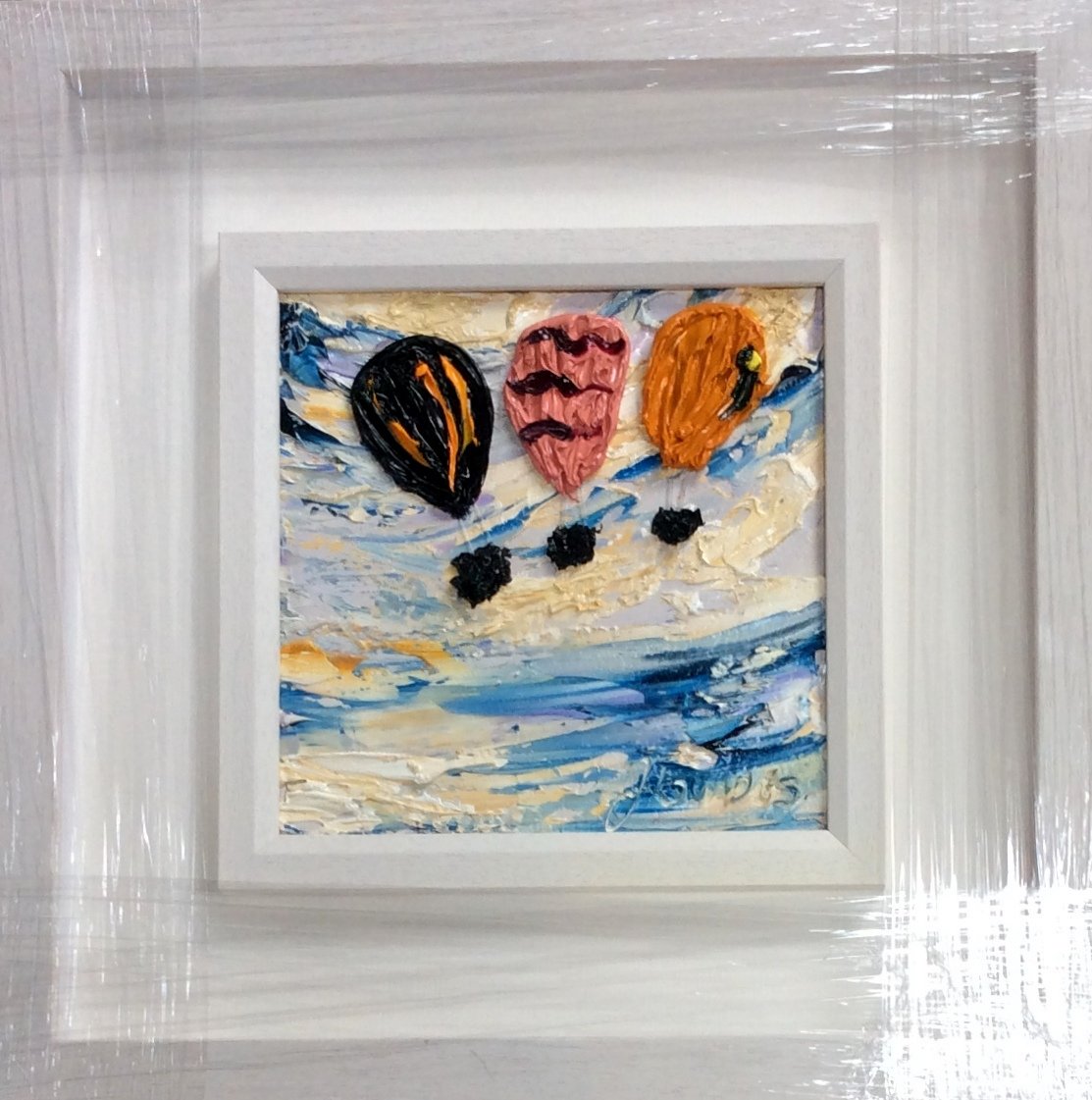 Up Up and Away - Pure Excitement  - original oil palette knife
