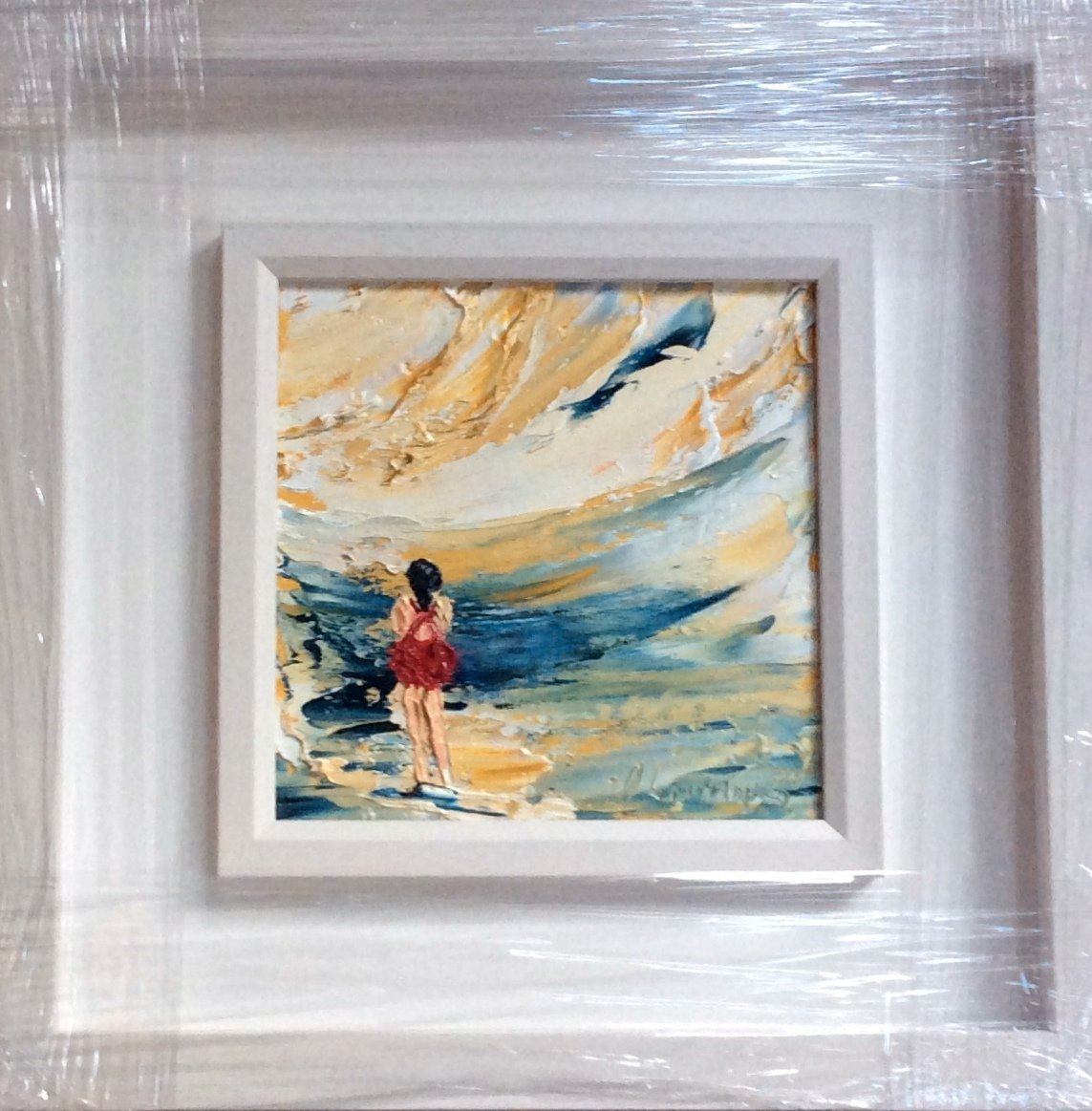 Mermaid Mornings- original oil palette knife