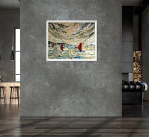Somewhere on the Journey don't forget to take in the view  - ORIGINAL OIL PALETTE KNIFE - Image 6