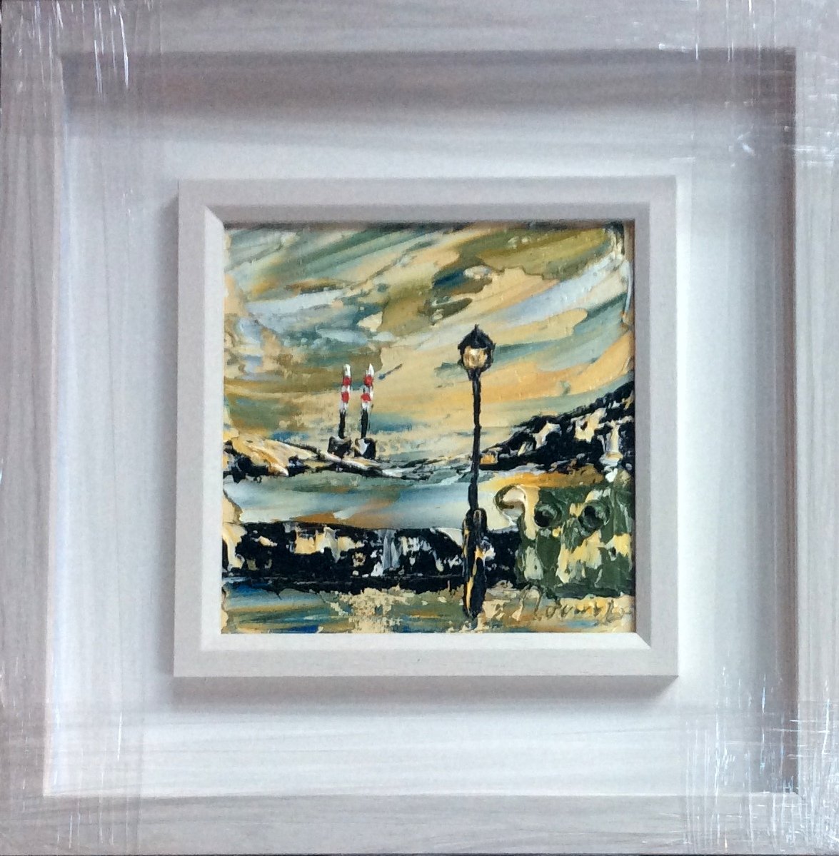 Walk the Sea Front - original oil palette knife